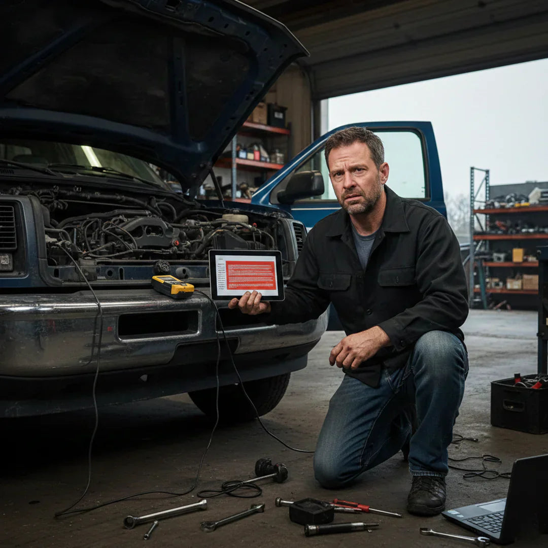 MY TRUCK TURNED OFF WHILE PROGRAMMING AND NOW IT DOES NOT START/AN ERROR KEEPS APPEARING, HOW DO I FIX THIS?